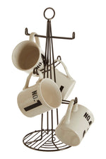 Vertex Black Nickel Finish 6 Cup Mug Tree