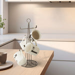 Vertex Black Nickel Finish 6 Cup Mug Tree