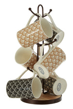 Vertex Bronze Powder Coated 6 Mug Tree