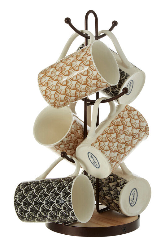 Vertex Bronze Powder Coated 6 Mug Tree