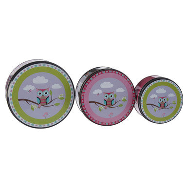 Paice Set of Three Happy Owls Storage Tins