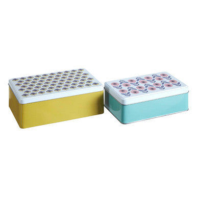 Paice Set of Two Rectangular Storage Tins
