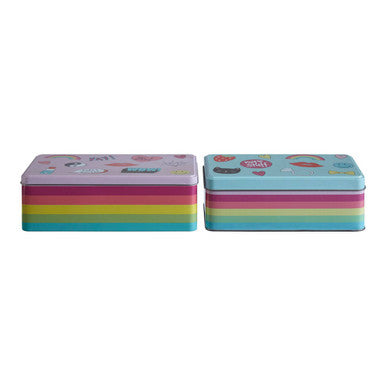 Paice Set Of 2 Fun Times Storage Tins