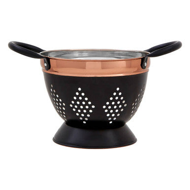Prescott Small Charcoal And Copper Colander