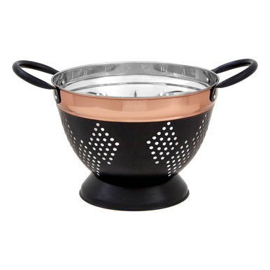 Prescott Medium Charcoal And Copper Colander
