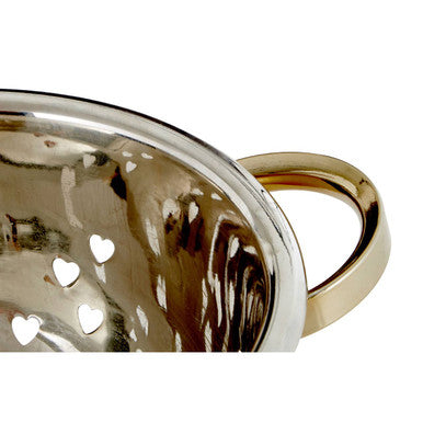 Hollis Hearts Design Gold Colander