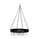 Valen Matt Black Round Hanging Rack
