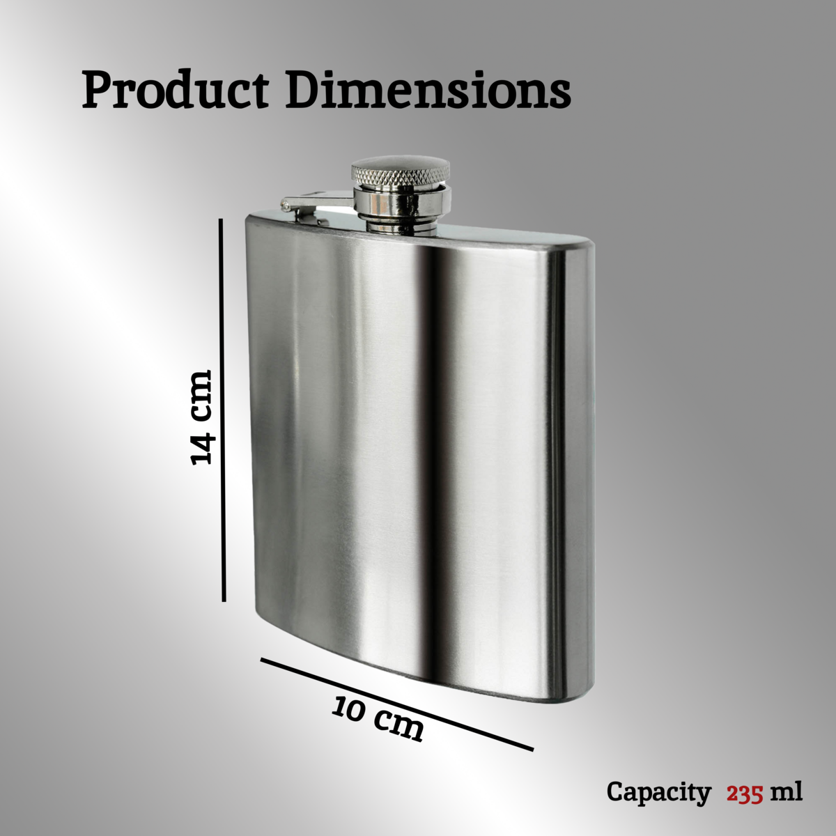 Auden Stainless Steel 8Oz Hip Flask