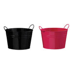 Rhombus Pink Metal Bucket