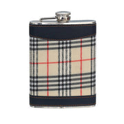 Cream Tartan Hip Flask