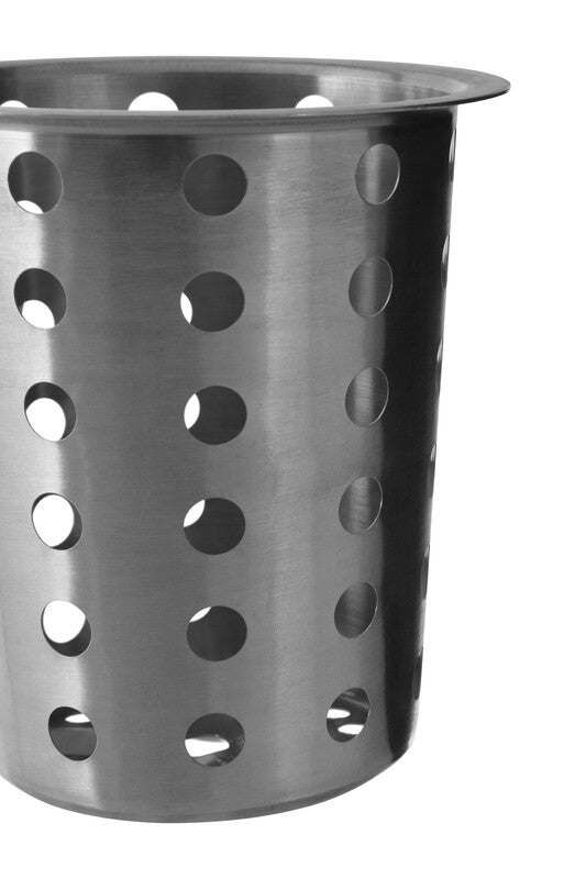 Soren Brushed Stainless Steel Cutlery Caddy with Holes