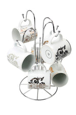 Helix Chrome 8 Cup Mug Tree