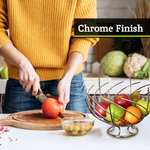Nest Shape Chrome Fruit Basket