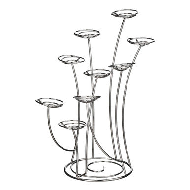 Swirl Chrome 9 Cup Cake Stand