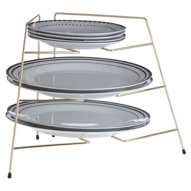 Rowan Gold Plated Corner Plate Rack