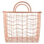 Vertex Wavy Grid Rectangular Wire Basket