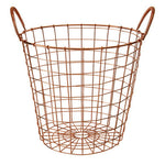 Vertex Copper Finish Round Wire Basket