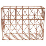 Vertex Copper Finish Cross Design Wire Basket