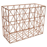Vertex Copper Finish Cross Design Wire Basket