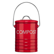 Red Compost Bin With Handle