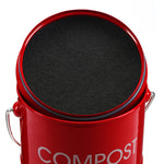 Red Compost Bin With Handle