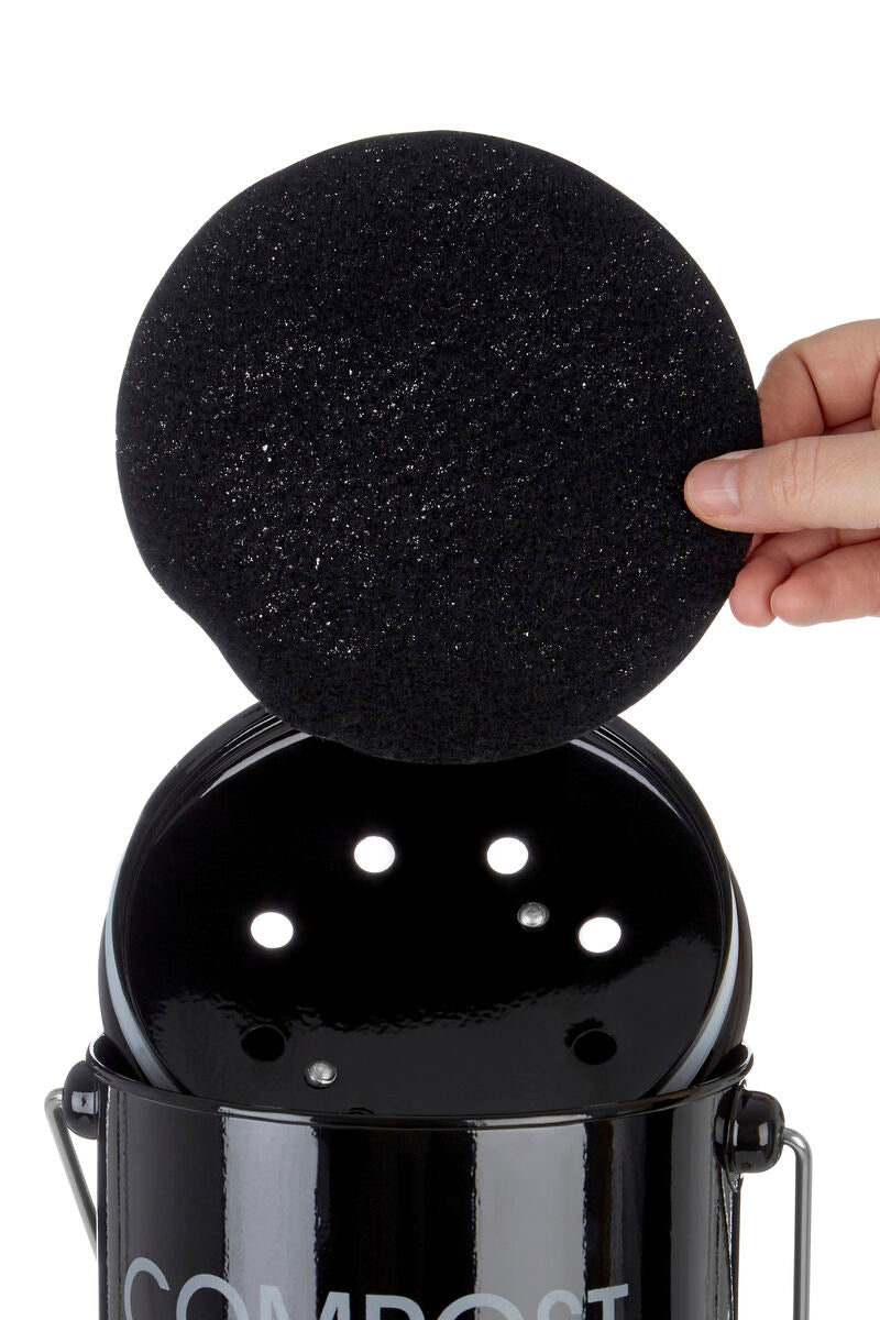 Black Compost Bin With Handle