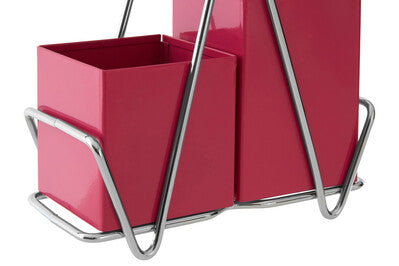 2 Compartment Hot Pink Cutlery Caddy
