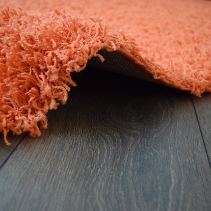 Orange Thick Shaggy Rug - California