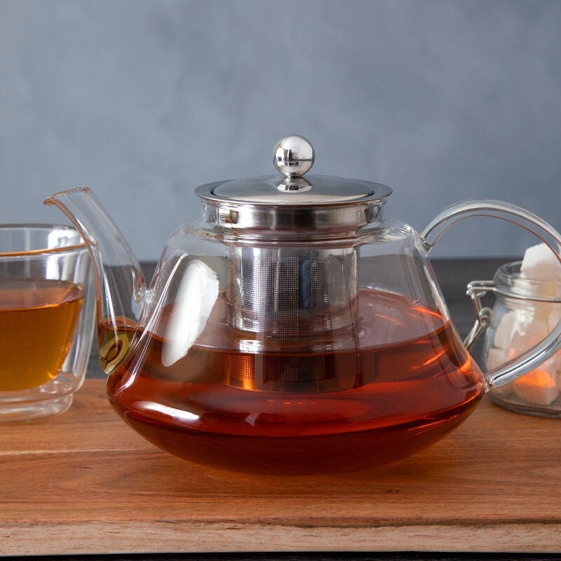 Fuso High Borosilicate Curved 1200ml Teapot