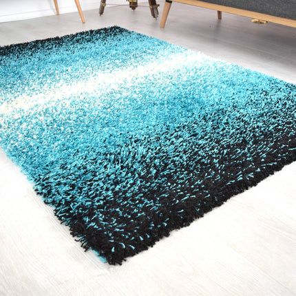 Teal Blend Shaggy Rug - California