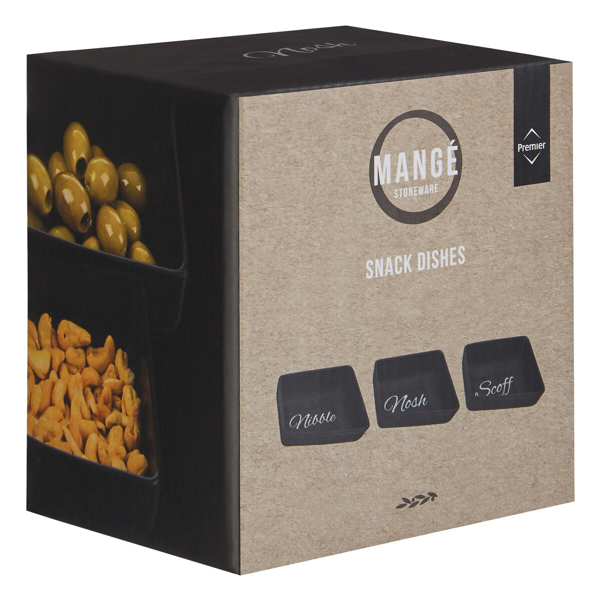 Set Of Three Mange Snack Dishes