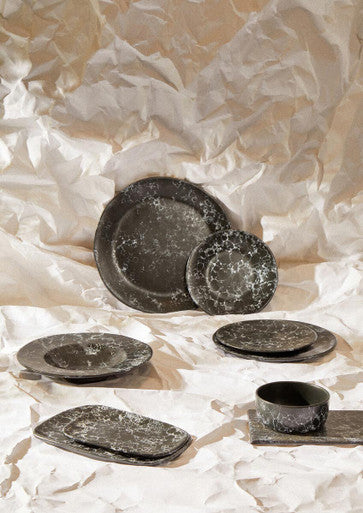 Hygge Large Black Marble Effect Serving Platter