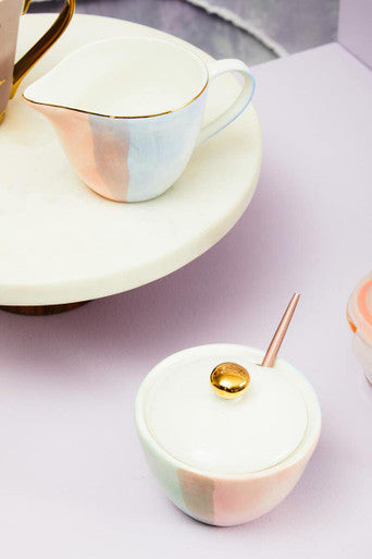 Colour Of Paradise Sugar Pot And Creamer