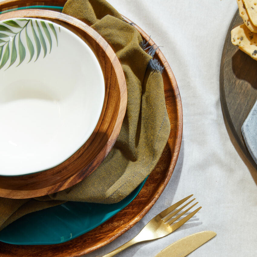 Bali Dark Green Dinner Plate
