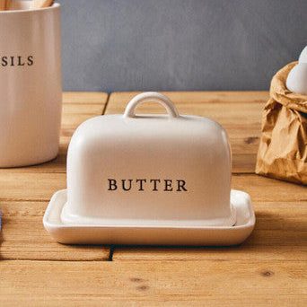 Farmhouse Cream Large Butter Dish