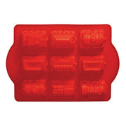Silicone 9 Train Design Red Cake Mould