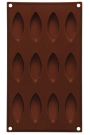 12 Elongated Oval Shape Silicone Chocolate Mould