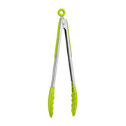 Zing Lime Green Silicone And Stainless Steel Tongs