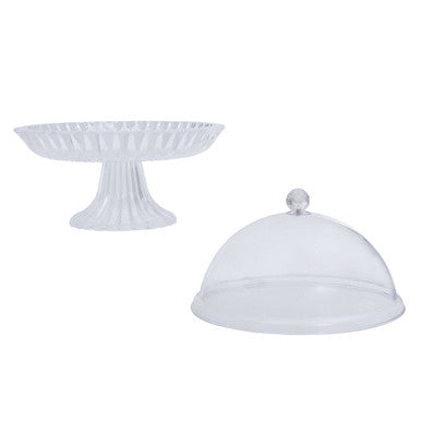 Faye Clear Acrylic Cake Stand With Dome