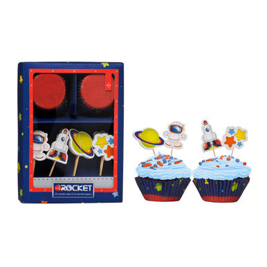 Diva Rocket Cupcake Cases and Toppers Set