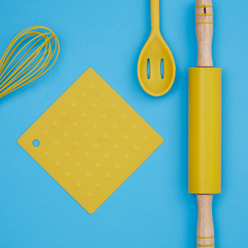 Zing Yellow Silicone Slotted Spoon