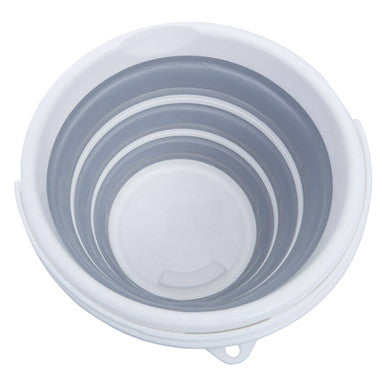 Averill Collapsible Grey And White Bucket With Handle