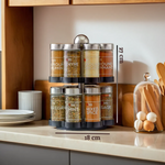 Puro Revolving Spice Rack with 16 Spices and Herbs