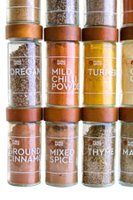 Puro Acacia Wood Revolving Spice Rack with 16 Jars