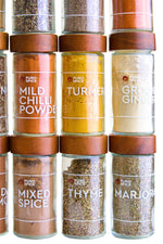 Puro Acacia Wood Revolving Spice Rack with 16 Jars