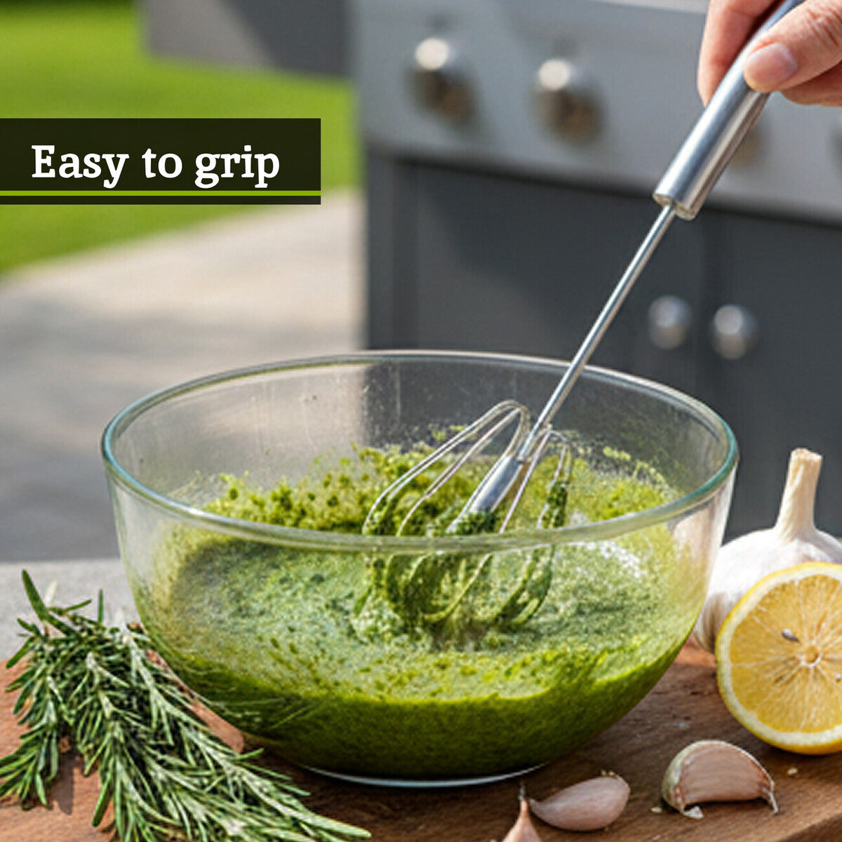 Zamin Press And Spin Silver Finish 30Cm Whisk