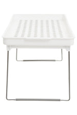 Romm Set Of 2 White And Grey Foldable Cabinet Racks