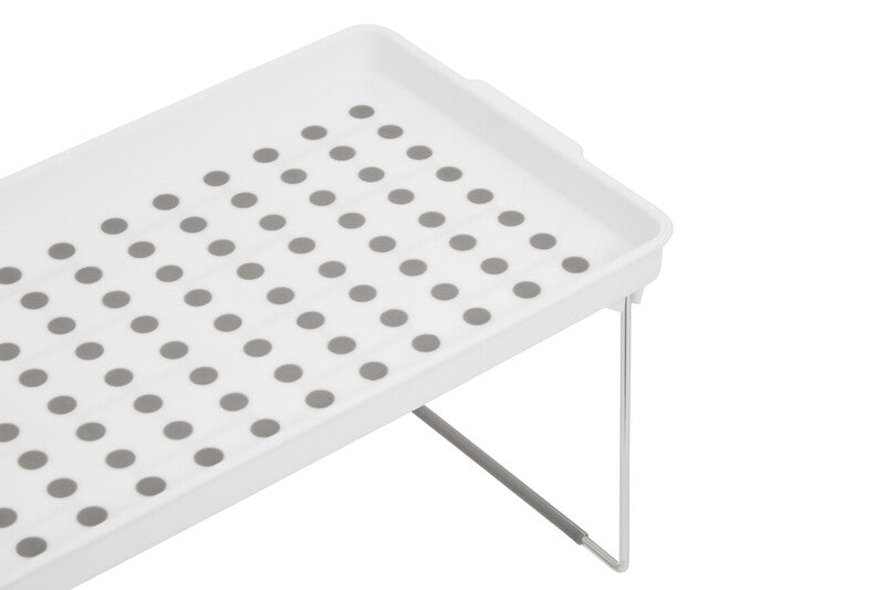 Romm Set Of 2 White And Grey Foldable Cabinet Racks