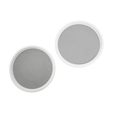 Romm Set Of 2 White And Grey Revolving Racks