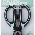Zing Black And Pastel Green Scissors